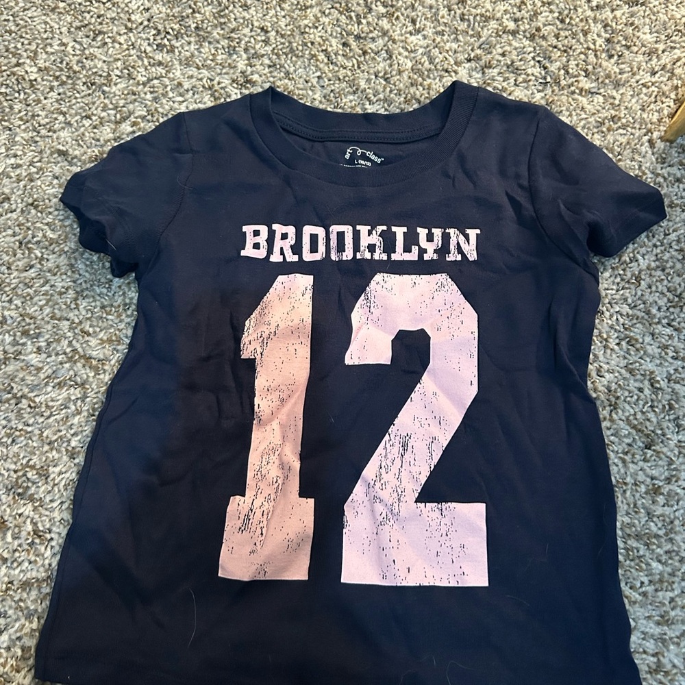 art class Navy and Pink Brooklyn 12 Kids Tee